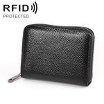 Portefeuille en cuir de vachette KB195 avec fermeture éclair, double rangée, forme d'organisateur, plusieurs emplacements pour cartes, anti-RFID magnétique, sac pochette pour femmes, KB195 Rose, KB195 Violet, KB195 Rouge Rose, KB195 Noir, KB195 Café