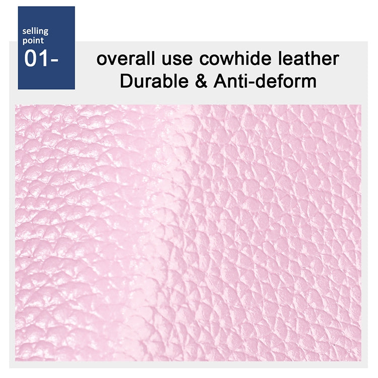 Portefeuille en cuir de vachette KB195 avec fermeture éclair, double rangée, forme d'organisateur, plusieurs emplacements pour cartes, anti-RFID magnétique, sac pochette pour femmes, KB195 Rose, KB195 Violet, KB195 Rouge Rose, KB195 Noir, KB195 Café
