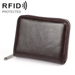 Portefeuille en cuir de vachette KB195 avec fermeture éclair, double rangée, forme d'organisateur, plusieurs emplacements pour cartes, anti-RFID magnétique, sac pochette pour femmes, KB195 Rose, KB195 Violet, KB195 Rouge Rose, KB195 Noir, KB195 Café