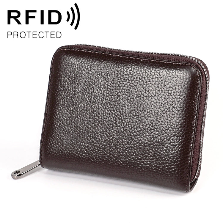 Portefeuille en cuir de vachette KB195 avec fermeture éclair, double rangée, forme d'organisateur, plusieurs emplacements pour cartes, anti-RFID magnétique, sac pochette pour femmes, KB195 Rose, KB195 Violet, KB195 Rouge Rose, KB195 Noir, KB195 Café