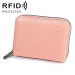 Portefeuille en cuir de vachette KB195 avec fermeture éclair, double rangée, forme d'organisateur, plusieurs emplacements pour cartes, anti-RFID magnétique, sac pochette pour femmes, KB195 Rose, KB195 Violet, KB195 Rouge Rose, KB195 Noir, KB195 Café