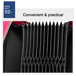 KB213 Portefeuille Pochette en cuir de vachette texturé diamant à fermeture éclair, double rangée, forme d'orgue, multiples fentes pour cartes, anti-RFID pour femmes, KB213 Bleu, KB213 Rose Clair, KB213 Rose Rouge, KB213 Noir, KB213 Rose
