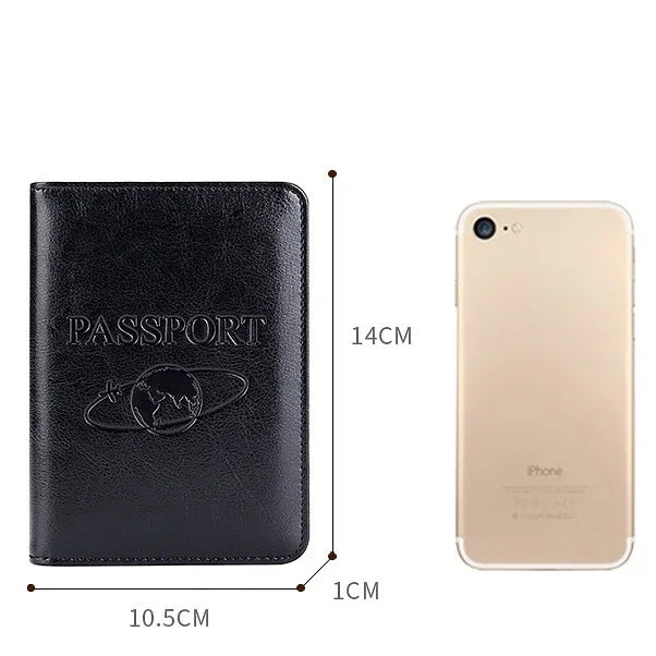 TP-8296 Porte-passeport de voyage multifonction en cuir avec RFID