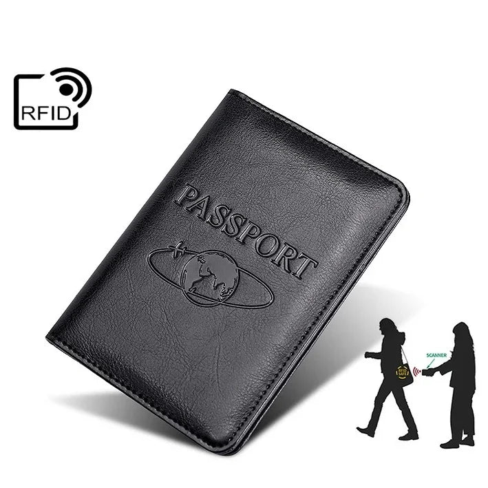 TP-8296 Porte-passeport de voyage multifonction en cuir avec RFID