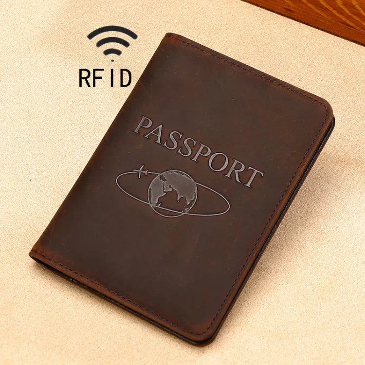TP-8296 Porte-passeport de voyage multifonction en cuir avec RFID
