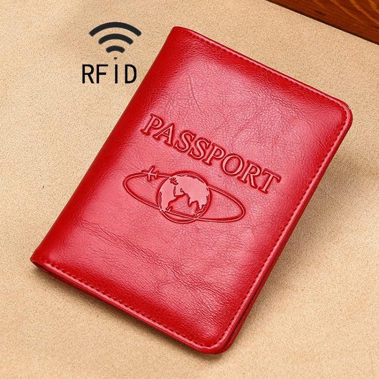 TP-8296 Porte-passeport de voyage multifonction en cuir avec RFID