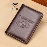TP-8296 Porte-passeport de voyage multifonction en cuir avec RFID