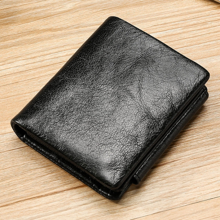 TP-191 Portefeuille triple multifonctionnel en cuir huilé avec protection RFID