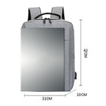 Sac à dos business casual en tissu Oxford imperméable grande capacité POFOKO avec design de charge USB externe pour ordinateurs portables 15,6 pouces