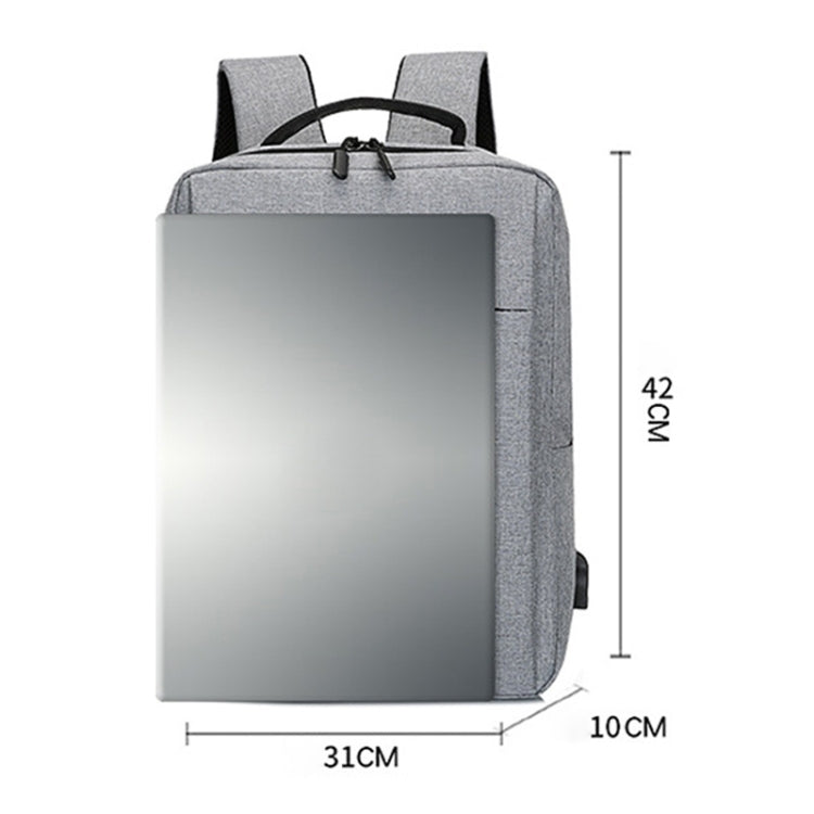 Sac à dos business casual en tissu Oxford imperméable grande capacité POFOKO avec design de charge USB externe pour ordinateurs portables 15,6 pouces