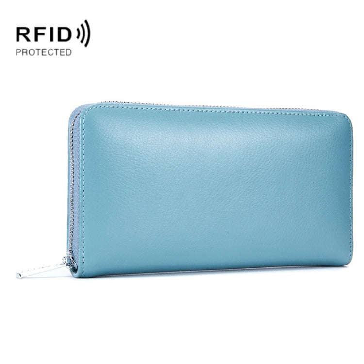 Porte-cartes en cuir de vachette à deux couches en forme d'organisateur avec plusieurs emplacements, portefeuille anti-RFID antivol