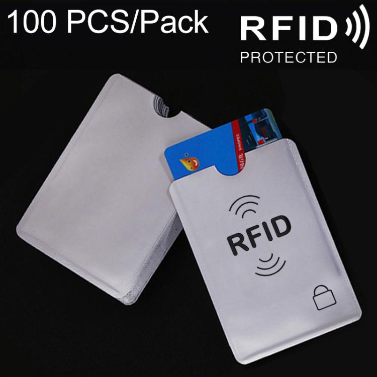 100 PCS Housse de protection en feuille d'aluminium Étui de protection RFID Blocage de sécurité Manches d'identité Sac pour cartes, Taille : 9,1*6,3cm, CCB1077A, CCB1077B, CCB1077C