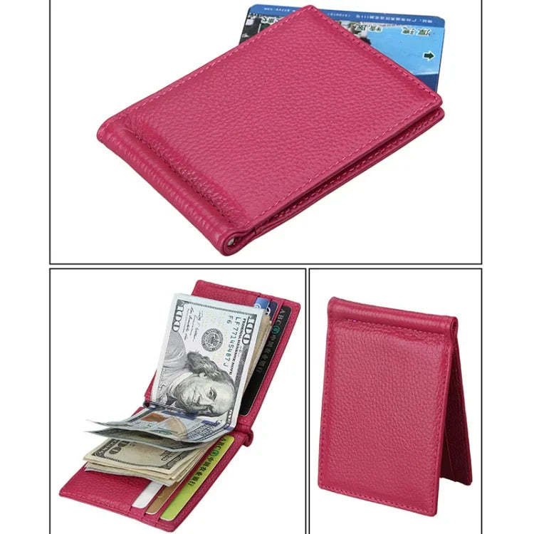 Porte-cartes portefeuille en cuir de vachette texture litchi Blocage RFID Porte-monnaie Étui à cartes avec 6 emplacements, Taille : 110*82*8mm