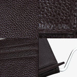 Porte-cartes portefeuille en cuir de vachette texture litchi Blocage RFID Porte-monnaie Étui à cartes avec 6 emplacements, Taille : 110*82*8mm