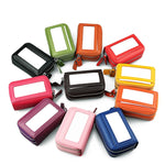 Portefeuille porte-cartes à double couche en cuir de vache véritable couleur unie avec fermeture éclair, protection RFID, porte-monnaie, porte-cartes, étui protecteur avec 11 emplacements pour cartes & compartiment à pièces, Taille : 11*7,5*4,5cm