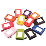 Portefeuille porte-cartes vertical en cuir de vachette véritable couleur unie avec fermeture éclair, protection RFID, étui protecteur avec 12 emplacements pour cartes, Taille : 11,5*7,5cm