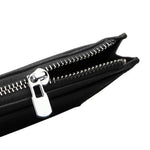 Porte-cartes portefeuille en cuir de vachette uni avec fermeture éclair, sac de protection anti-RFID, porte-monnaie, Taille : 11*8*1.5cm