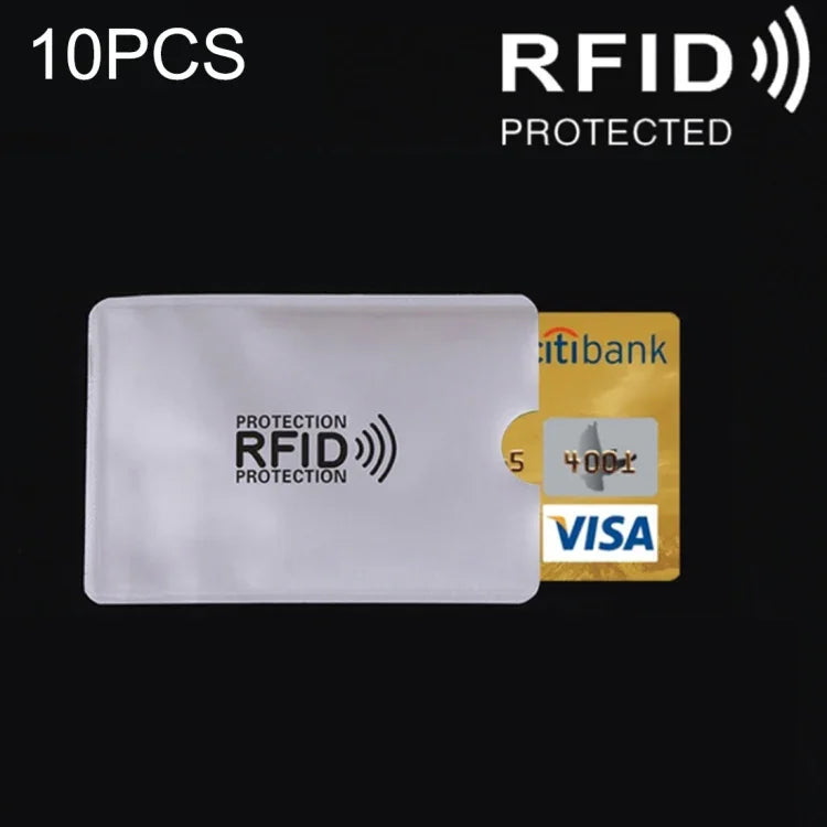 10 Étuis en Aluminium Anti-RFID pour Cartes de Crédit, Carte d'Identité, Carte Bancaire, Taille : 9.1*6.3cm, RFID 10pcs