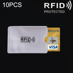 10 Étuis en Aluminium Anti-RFID pour Cartes de Crédit, Carte d'Identité, Carte Bancaire, Taille : 9.1*6.3cm, RFID 10pcs