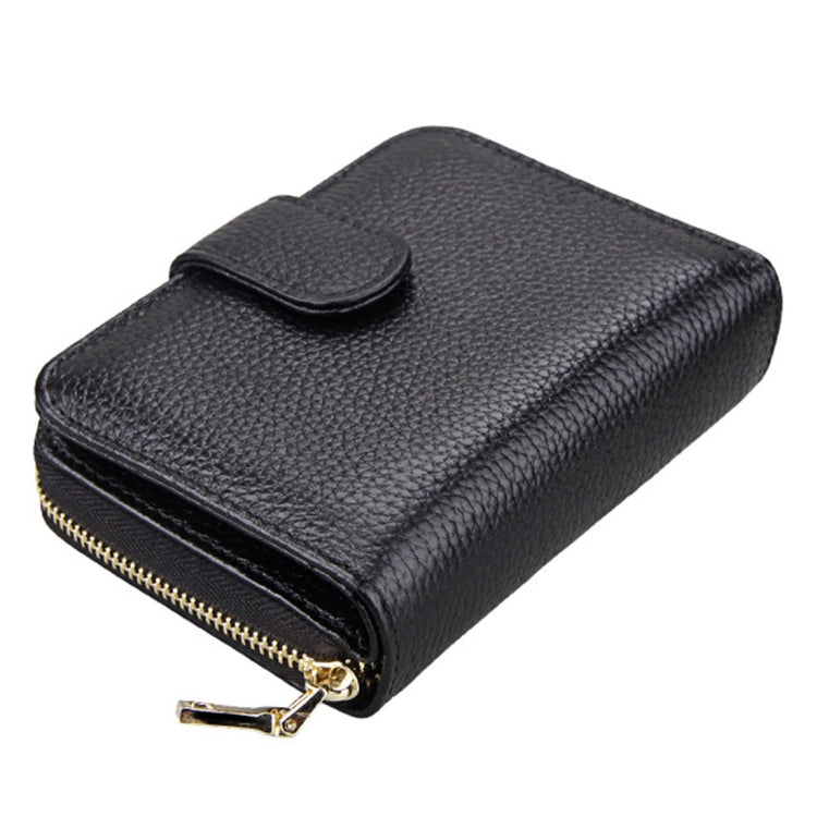 KB132 Portefeuille multifonction en cuir pleine fleur de vachette pour femme, porte-cartes/porte-permis de conduire avec RFID