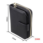 KB132 Portefeuille multifonction en cuir pleine fleur de vachette pour femme, porte-cartes/porte-permis de conduire avec RFID
