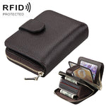 KB132 Portefeuille multifonction en cuir pleine fleur de vachette pour femme, porte-cartes/porte-permis de conduire avec RFID