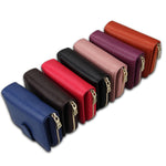 KB132 Portefeuille multifonction en cuir pleine fleur de vachette pour femme, porte-cartes/porte-permis de conduire avec RFID