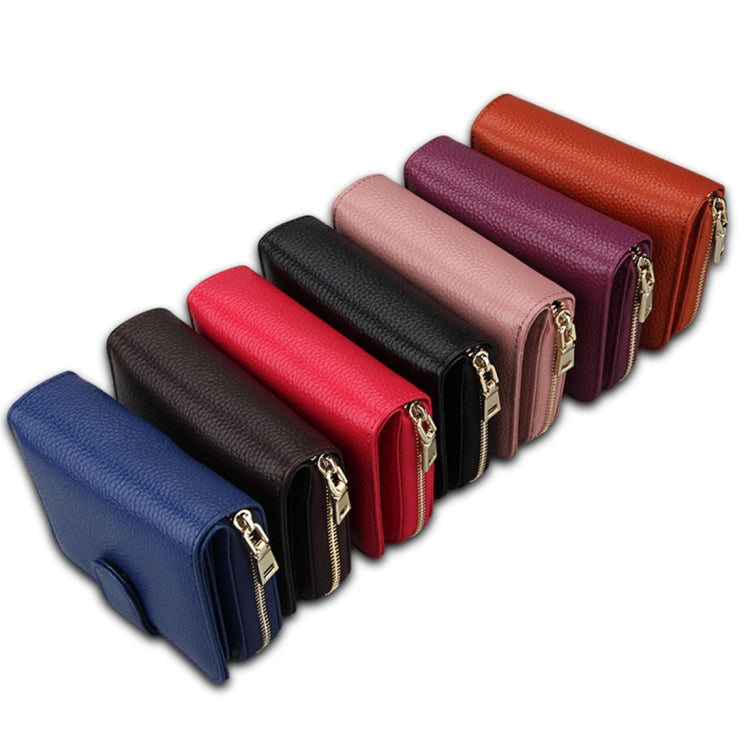 KB132 Portefeuille multifonction en cuir pleine fleur de vachette pour femme, porte-cartes/porte-permis de conduire avec RFID