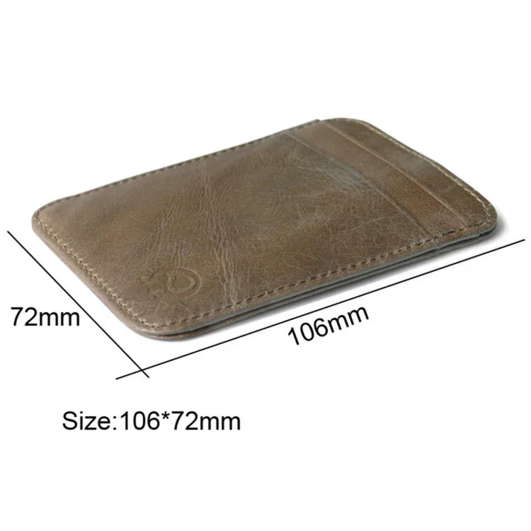 XIAO YUAN XIANG Porte-monnaie en cuir de vachette avec 5 poches pour cartes, porte-cartes de crédit, taille : 10,6 cm x 7,2 cm, couleur aléatoire, pochette à 5 cartes