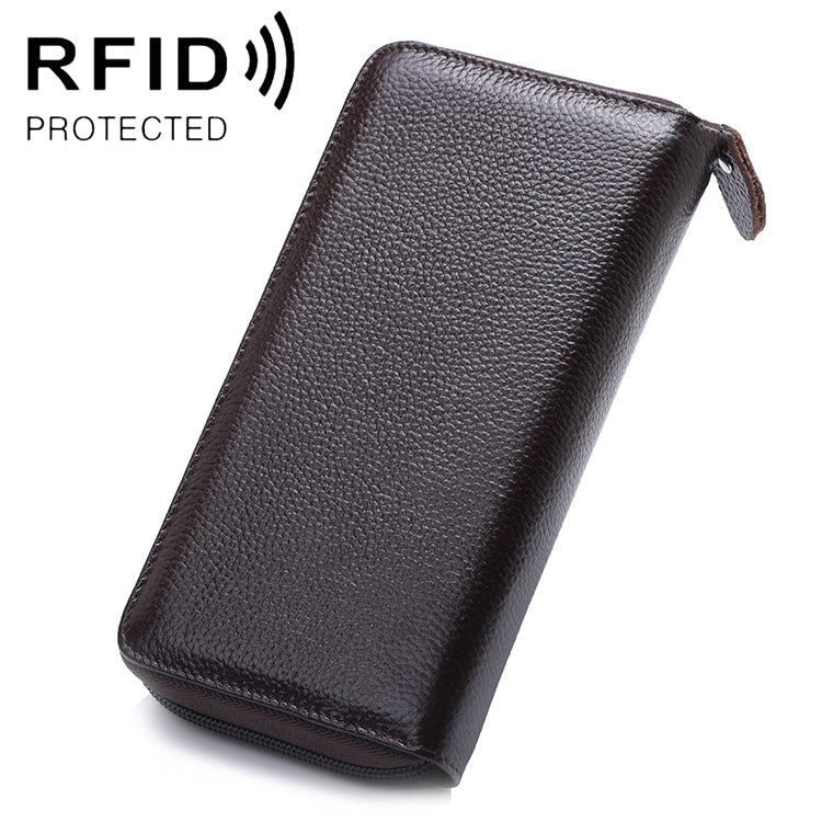 Portefeuille Femme Grande Capacité Antimagnétique RFID Texture Litchi 902 avec Emplacements pour Cartes et Sac Téléphone