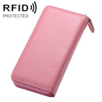 Portefeuille Femme Grande Capacité Antimagnétique RFID Texture Litchi 902 avec Emplacements pour Cartes et Sac Téléphone