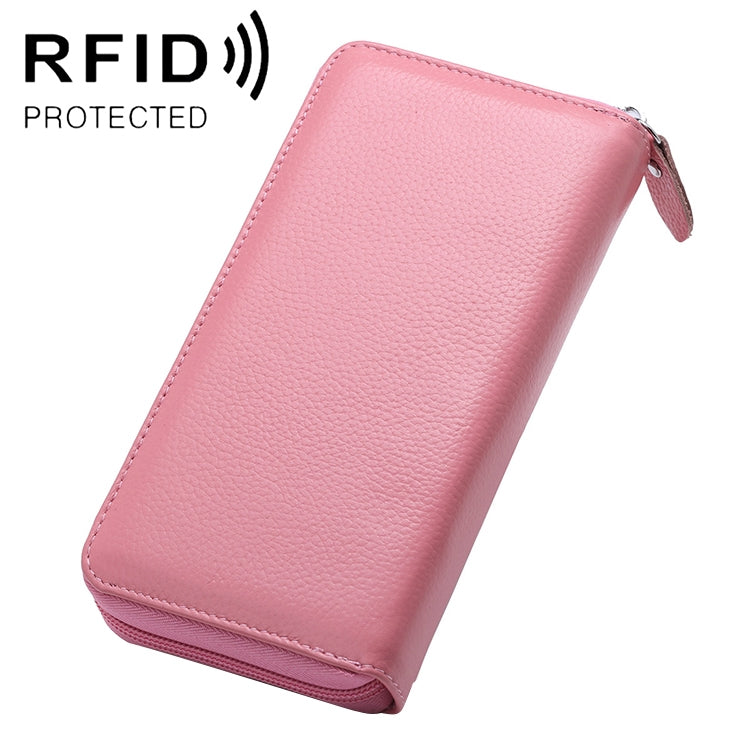 Portefeuille Femme Grande Capacité Antimagnétique RFID Texture Litchi 902 avec Emplacements pour Cartes et Sac Téléphone