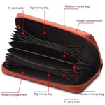 Portefeuille Femme Grande Capacité Antimagnétique RFID Texture Litchi 902 avec Emplacements pour Cartes et Sac Téléphone