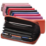 Portefeuille Femme Grande Capacité Antimagnétique RFID Texture Litchi 902 avec Emplacements pour Cartes et Sac Téléphone