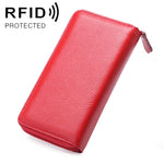 Portefeuille Femme Grande Capacité Antimagnétique RFID Texture Litchi 902 avec Emplacements pour Cartes et Sac Téléphone