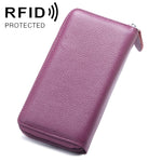 Portefeuille Femme Grande Capacité Antimagnétique RFID Texture Litchi 902 avec Emplacements pour Cartes et Sac Téléphone