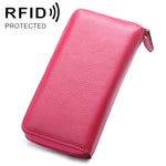 Portefeuille Femme Grande Capacité Antimagnétique RFID Texture Litchi 902 avec Emplacements pour Cartes et Sac Téléphone