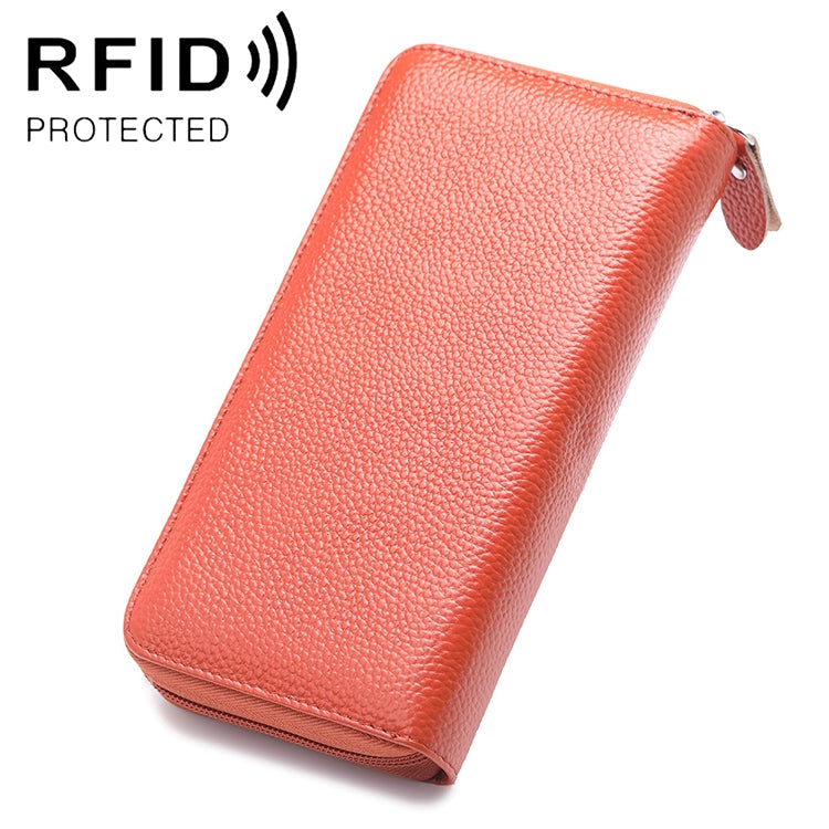 Portefeuille Femme Grande Capacité Antimagnétique RFID Texture Litchi 902 avec Emplacements pour Cartes et Sac Téléphone