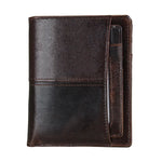 8232 Portefeuille en cuir huilé pour homme antimagnetique RFID avec porte-cartes détachable, 8232