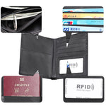 Portefeuille Multi-fonction en Cuir Texture Crazy Horse Antimagnétique RFID 8235