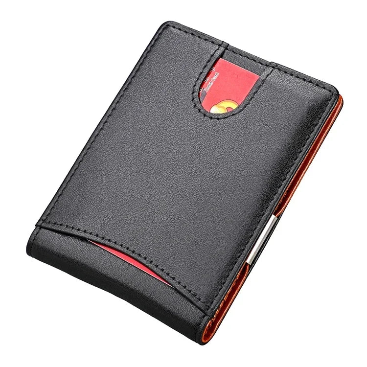 Portefeuille en Cuir Texture Crazy Horse Mini Antimagnétique RFID 9602, 9602