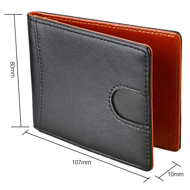 Portefeuille en Cuir Texture Crazy Horse Mini Antimagnétique RFID 9602, 9602