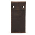 CONTACTS FAMILY CF1110 Universal Crazy Horse Leather Watch Protective Case Storage Bag for Apple Watch