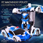 Voiture miniature de police à 4 canaux, déformable à distance (modèle 1023), jouet