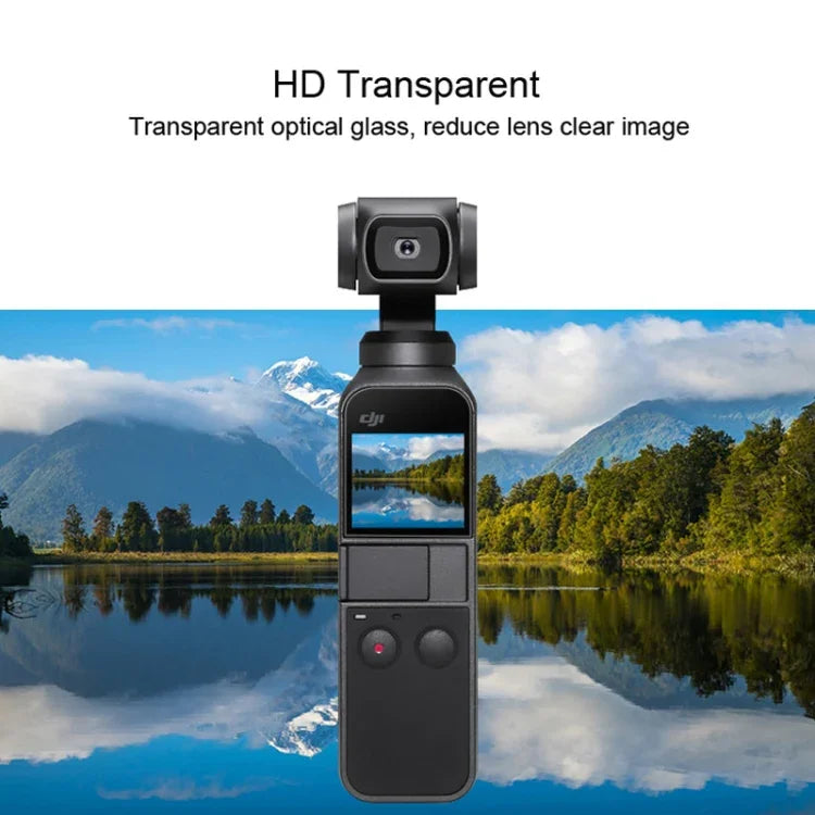 Lot de 6 protections d'objectif + film protecteur d'écran en verre trempé pour stabilisateur DJI OSMO Pocket