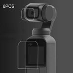 Lot de 6 protections d'objectif HD + film protecteur d'écran pour stabilisateur DJI OSMO Pocket, protection d'objectif HD