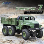 Camion blindé à six roues Dongfeng 7 (vert), jouet télécommandé JJR/C 1:18 2,4 GHz 4 canaux