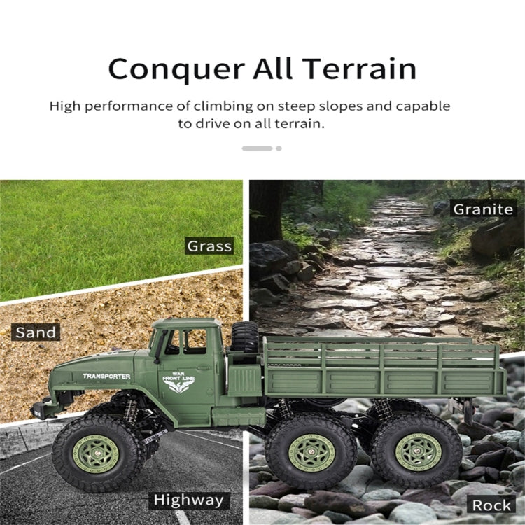Camion blindé à six roues Dongfeng 7 (vert), jouet télécommandé JJR/C 1:18 2,4 GHz 4 canaux