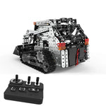 MoFun SW(RC)-008 Chariot élévateur Caterpillar télécommandé sans fil 2,4 GHz à 10 canaux, jouet à monter soi-même en acier inoxydable pour enfants, SW(RC)-008