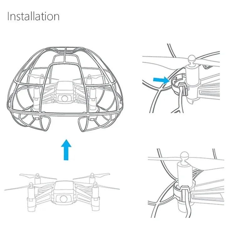 Cage de protection sphérique PGYTECH pour DJI TELLO, pour cage DJI TELLO